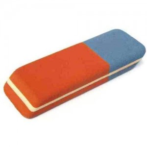 Dual-sided eraser Red & Blue